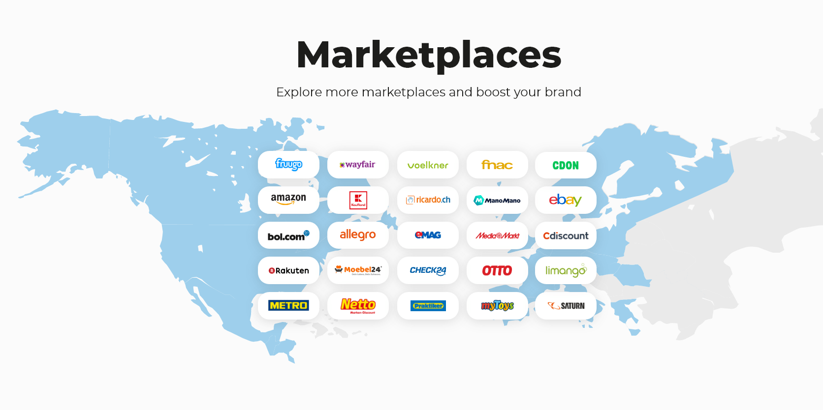 Graphic with overview of online marketplaces